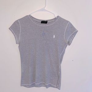 Grey/white polo t shirt